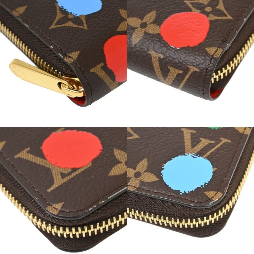 LOUIS VUITTON LV × YK Long Zippy Wallet Monogram 3D Dots Brown M81864 - Picture 12 of 16